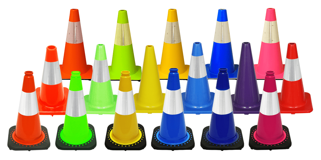 18″ Traffic Cones – The Most Colors and Uses