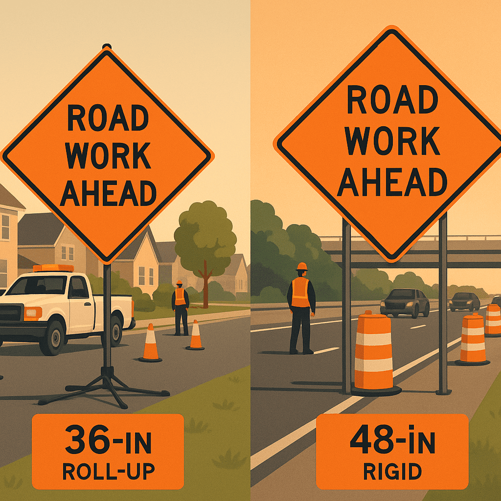 36-Inch vs. 48-Inch Construction Signs — Which Size Is Right for Your Work Zone?