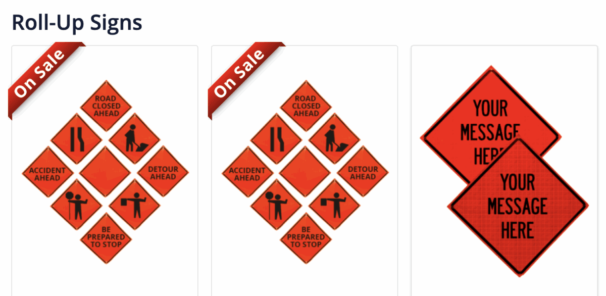 Category Spotlight: Roll Up Construction Signs