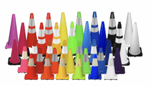 Traffic Cone Sale: orange and colored cones
