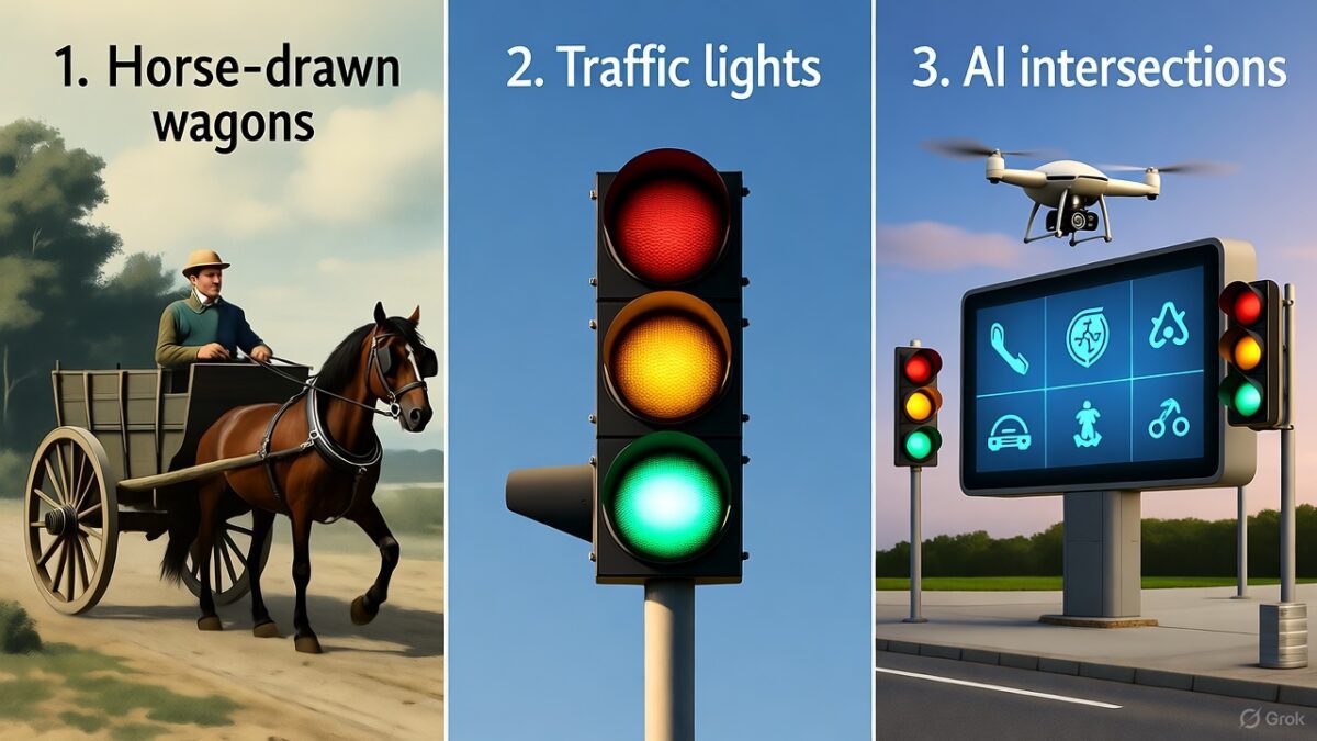 From Horse-Drawn Wagons to AI Intersections: how traffic safety devices evolved