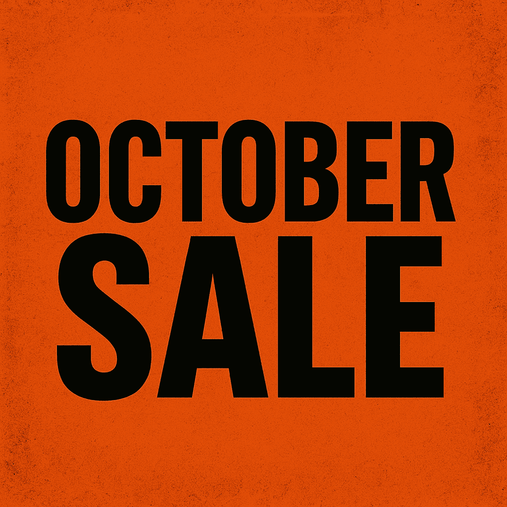 October Sale Ends This Week, Order now and Save!