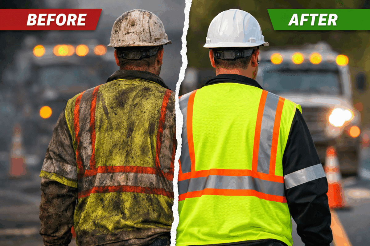 Kishigo Recommends Clean Hi-Vis PPE for Safety!