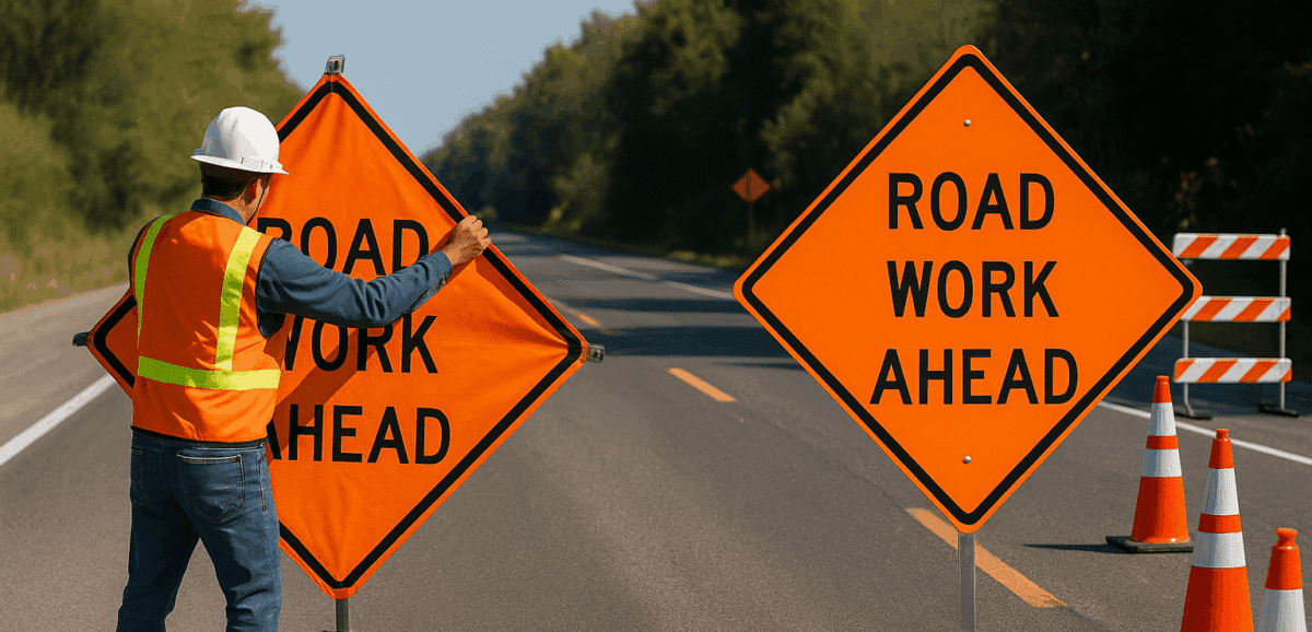 Roll-Up vs. Rigid Construction Signs: Which Is Best for Your Work Zone?